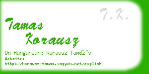 tamas korausz business card